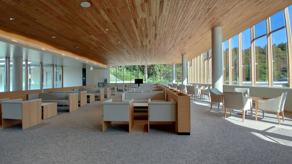 きみさらず聖苑の待合ホール