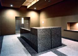 山桑メモリアルホールの収骨室